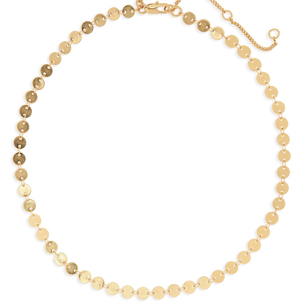Madewell Disc Chain Necklace Vintage Gold